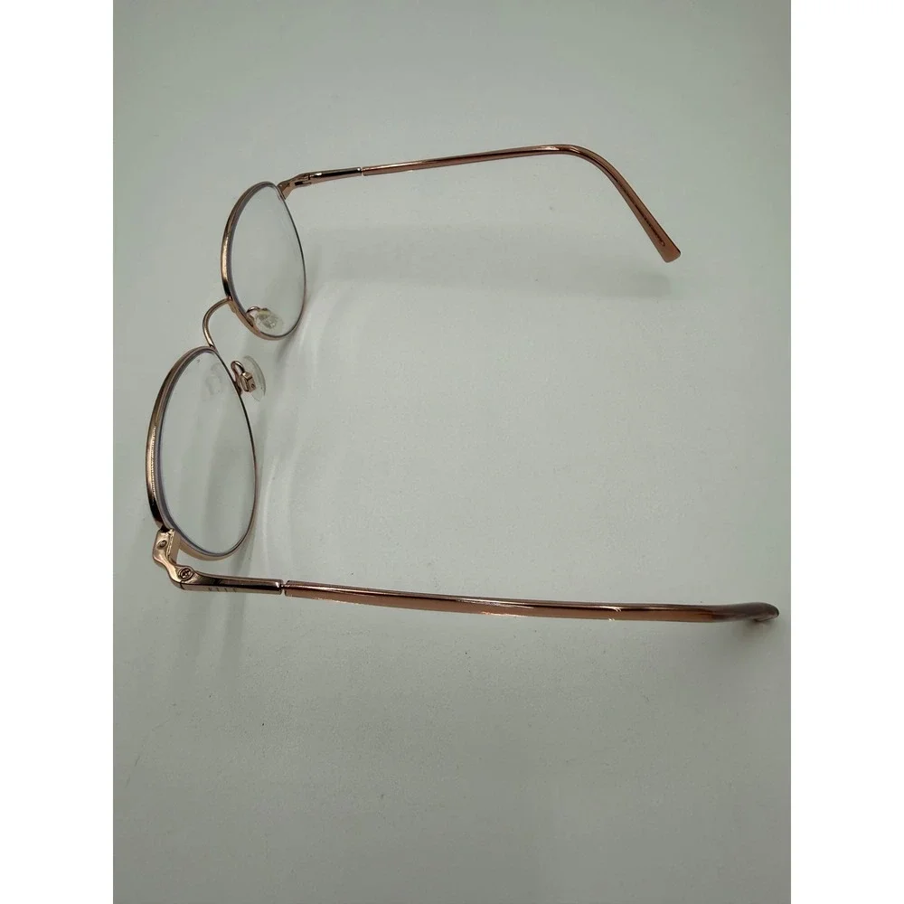 Elle Eyeglasses Women 51-19-140 Rose Gold Excellent Oval Metal Frames EL13467